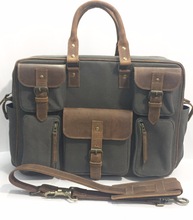 Canvas Laptop Messenger Shoulder Bag