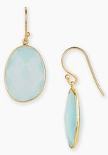 single stone oval shape earrings