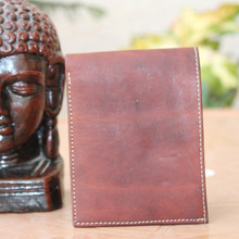 Aryan Exports Genuine Leather Wallet, Color : Dark brown