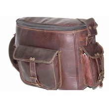 Aryan Exports Goat leather camera bag, Size : 11.5*9*5 Inch (L*H*W)