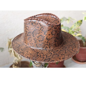 Latest design leather cheap cowboy hat, Gender : Male