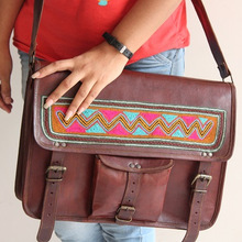 Aryan Exports Leather Messenger Bags, Color : Natural Dark Brown