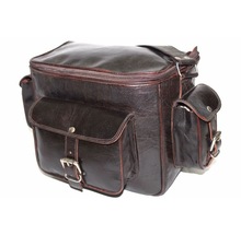 Leather Vintage Messenger Camera Bag, Size : L= 10.5 H= 8.5 W= 6.5 (inch)