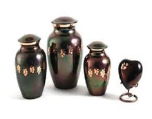 Brass Cremation Urn Set