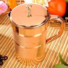 Copper Pitcher with Lid, for Kitchenware, Style : Tableware