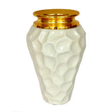 Hammered Ivory Flower Vase