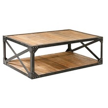 Iron metal coffee table