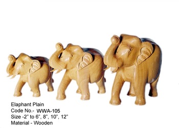 Atin Exports Wood Crafted Elephant, Model Number : AEWA-001