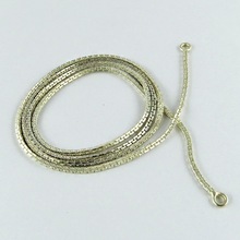Snake Style Plain Silver Chain