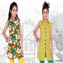 Cotton Collar Style Designer Kurtis, Pattern : Diff pattern, colorful dress