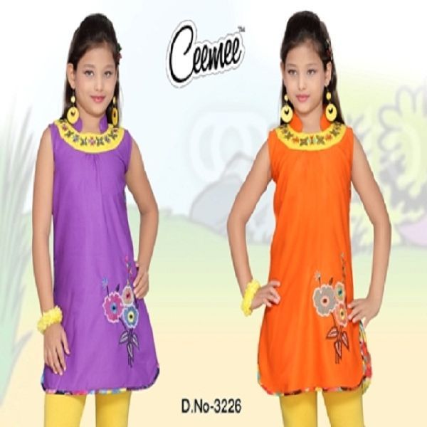 Sleeveless Cotton Designer Kurtis