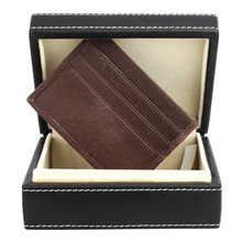Customized card wallets, Color : Brown/ Red/ Tan/ Black