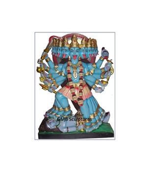 Ten faced Black Marble Kali Maa Statue