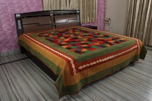 Embroidered Patch Work Bed Cover