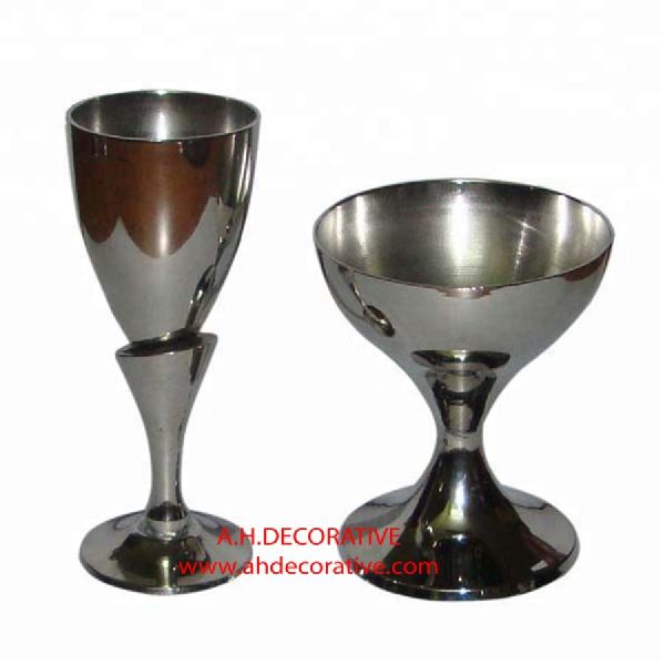 A.H. Decorative Aluminum Brass Wine Goblet, Size : H 23 cm