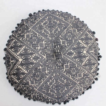 Black Embroidery Maxican Seat Cushion