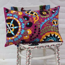 chikan embroidery cushion pillow covers