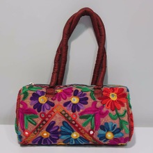  Cotton Fabric embroidered ladies handbags