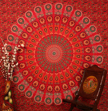 Printed 100% Cotton Mandala Tapestry, Technics : Handmade