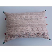 plain hand stitching kantha pillow covers