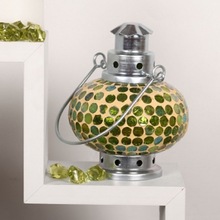 Metal Splendid Mosaic Lantern, for Home Decoration, Size : (L x D) 11.3 x 21 CM