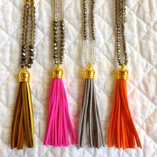 SN HANDICRAFTS LEATHER LONG TASSEL NECKLACE, Occasion : Anniversary, Engagement, Gift, Party, Wedding