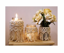 SNH 100% Cotton Macrame Jar, for Cafe, Home, Hotel, Office, Feature : Flame Retardant