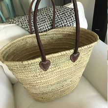 Monogram Basket Straw Bag, Gender : Women