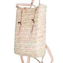 Moroccan Straw Backpack