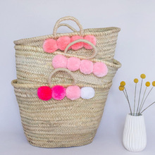 Woven Natural Straw Basket