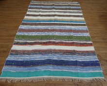 Carpet Rug Handmade Indian Cotton Chindi Rugs Mat Floor Woven Dari
