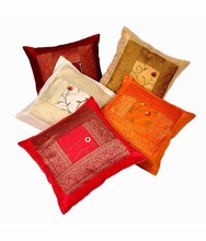 Ethnic Banarasi Jacquard Cushion Cover