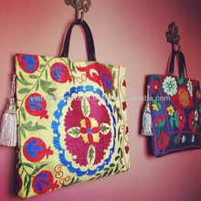 Leather handle banjara bag/banjara bag with leather handle