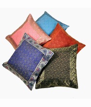 Shiny Banarasi Jacquard Brocade Cushion Cover Cushion Case