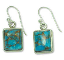 Fashion sterling silver earings, Main Stone : Turquoise