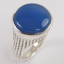 BLUE CHALCEDONY Ring, Occasion : Anniversary, Engagement, Gift, Party, Wedding, Fashion