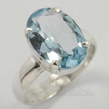 Sunrise Jewellers Blue Topaz Gemstone Ring, Occasion : Anniversary, Engagement, Gift, Party, Wedding, Fashion