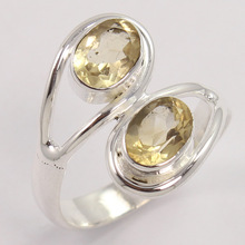 Citrine Sterling Silver Ring, Occasion : Anniversary, Engagement, Gift, Party, Wedding, Fashion