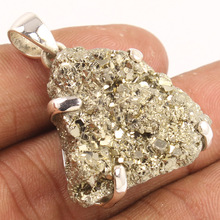 GOLDEN PYRITE DRUZY Gemstone pendant