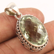 GREEN AMETHYST Faceted Gems pendant