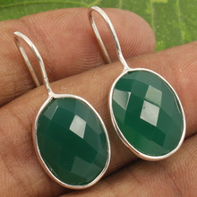 GREEN ONYX Gemstones Earrings, Occasion : Anniversary, Engagement, Gift, Party, Wedding, Fashion