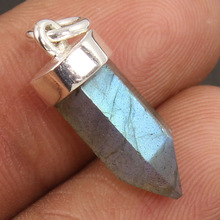 Sunrise Jewellers Labradorite Gemstone Pendant, Color : Blue