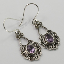 Natural Amethyst Faceted Gemstone Earrings, Occasion : Anniversary, Engagement, Gift, Party, Wedding