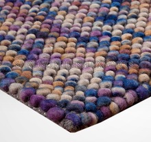 Woolen Loop Rugs, for Bedroom, Commercial, Decorative, Home, Hotel, Office, Floor Covering, Size : Customized Size