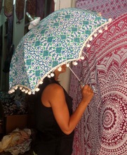 SR Exports Cotton Beach Umbrella, Color : Multi-color