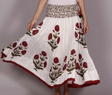SR Exports 100% Cotton women skirt long, Technics : Printed