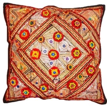 Thread Work Cotton Cushion Cover, for Car, Chair, Decorative, Seat, SOFA, Pattern : Embroidered
