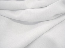 lea White pure linen fabric