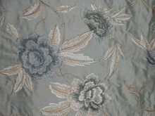 Silk dupioni embroidery fabric, Technics : Embroidered