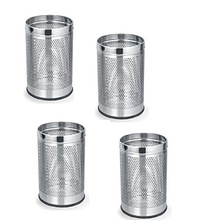 Round Recycle Stainless Steel Dustbin, for Home/Office, Size : Customized Size